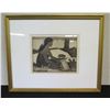 Image 1 : Hawaiian Idyll Art by John Melville Kelly, Framed & Matted 22" x 18" (From Lending Collection)