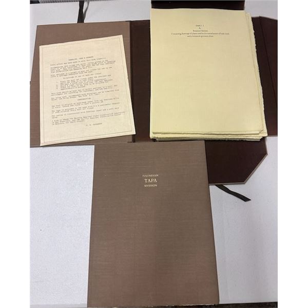 Polynesian Tapa Book Containing Tapa Specimens, by Severson (Only 95 Copies Were Made) #65 of 95