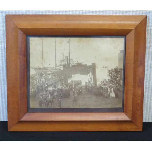 Vintage Photographic Image, Wood Framed 14" x 12"