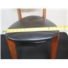 Image 13 : Qty 2 Wooden Chairs w/ Upholstered Triangular Seats 15" x 17" x 32"H