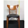 Image 14 : Qty 2 Wooden Chairs w/ Upholstered Triangular Seats 15" x 17" x 32"H