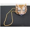Image 1 : Wright Collection by Janice Teply Wright Beaded Handbag w/ Tiger Face 5" x 5"