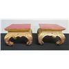 Image 1 : Qty 2 Siam Imports Gilt Plant Stands, Handmade in Thailand 12" x 12" x 8" H