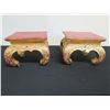 Image 2 : Qty 2 Siam Imports Gilt Plant Stands, Handmade in Thailand 12" x 12" x 8" H