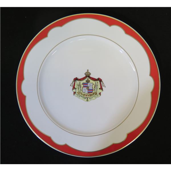 Pillivuyt Porcelain Commemorative Plate Coronation King Kalakaua & Queen Kapiolani 125th Anniversary