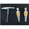 Image 8 : Wine Corkscrew Set in Wooden Hinged Box 7" x 5.5" x 2.5"