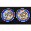 Image 1 : Qty 2 Matson Navigation Plates, Art by Eugene Savage 11" Dia, Lynn Krantz Hawaiiana Ware