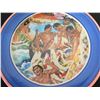 Image 2 : Qty 2 Matson Navigation Plates, Art by Eugene Savage 11" Dia, Lynn Krantz Hawaiiana Ware