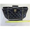 Image 11 : Chanel Black Handbag Made in Italy w/ Chain Strap 14" x 9"