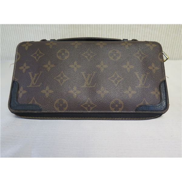 Louis Vuitton Logo Wallet w/ Leather Handle 9" x 5"