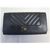 Image 1 : Chanel Black Gusset Flap Wallet w/ Tag & COA 8" x 4"