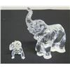 Image 1 : Glass Elephant Figurine & Crawling Monkey, Misc Sizes