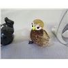 Image 3 : Qty 3 Figurines: Penguin Made in Africa, Owl & Panda Bear, Misc Sizes