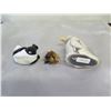 Image 5 : Qty 3 Figurines: Penguin Made in Africa, Owl & Panda Bear, Misc Sizes