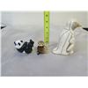 Image 8 : Qty 3 Figurines: Penguin Made in Africa, Owl & Panda Bear, Misc Sizes
