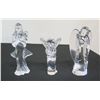 Image 1 : Qty 3 Glass Angel Figurines, Misc Sizes