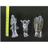 Image 7 : Qty 3 Glass Angel Figurines, Misc Sizes