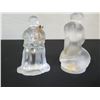 Image 4 : Qty 2 Lalique Cristal Paris Frosted Glass Angel Figurines, Misc Sizes
