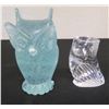 Image 1 : Qty 2 Murano Italy Glass Owls, Misc Sizes