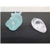 Image 3 : Qty 2 Murano Italy Glass Owls, Misc Sizes