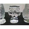 Image 3 : Qty 3 Lalique, Waterford & Boda Glass Owl Figurines, Misc Sizes