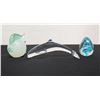 Image 1 : Qty 3 Figurines: Baccarat Dolphin, Fish w/ Maker's Tag & Egg, Misc Sizes