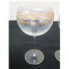 Image 3 : Qty 2 Stemmed Wine Goblets Signed by Artist 4"dia, 9"H