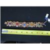 Image 5 : Metal & Stone Bracelet Made in France w/ Tags 8"L