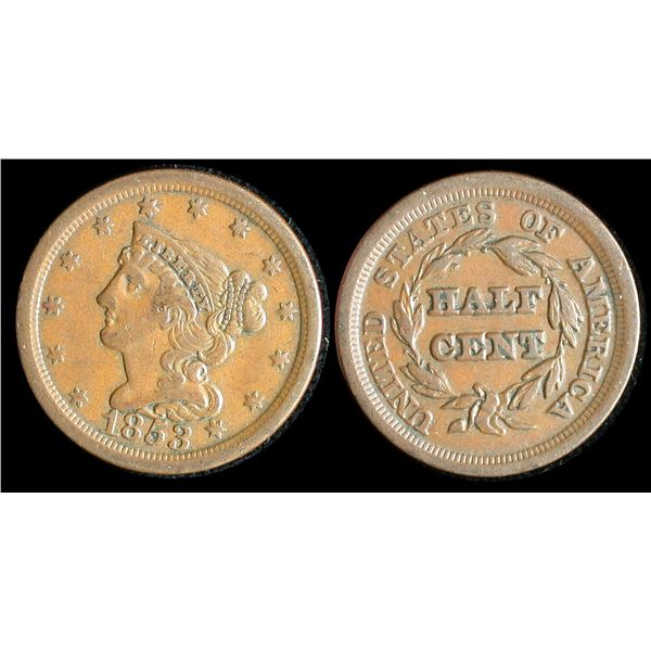 United States Half Cent 1853