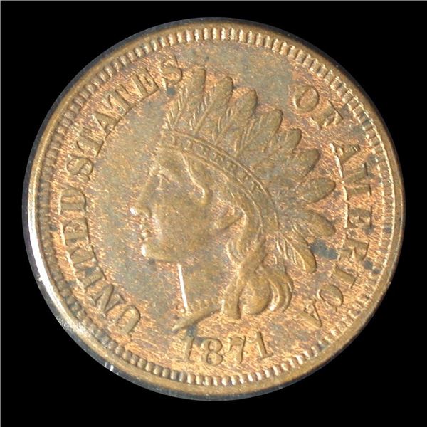 United States One Cent 1871, ICCS EF-45