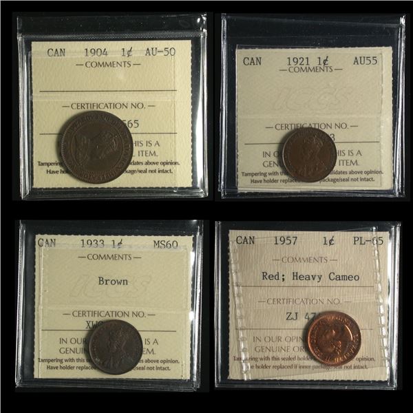 One Cent ICCS Group - Lot of 4