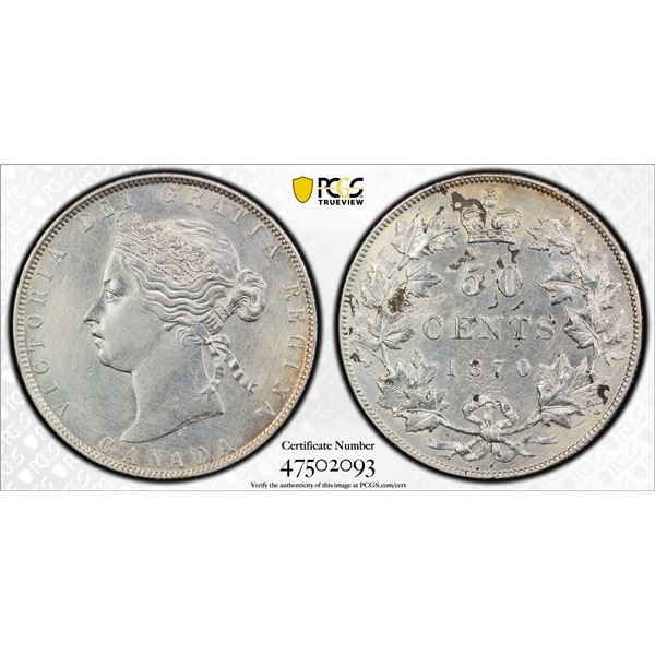 1870 Fifty Cents LCW, PCGS AU Detail