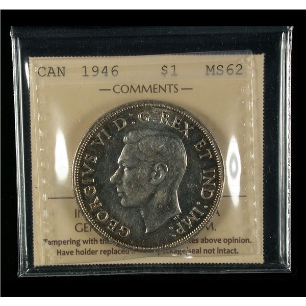 1946 One Dollar, ICCS MS-62