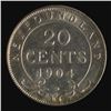 Image 2 : Newfoundland Twenty Cents 1904H, ICCS EF-40
