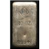 Image 2 : Johnson-Matthey 10 oz .999 Poured Silver Bar
