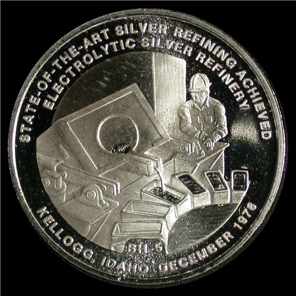 Bunker Hill Silver Set of 5 One Ounce Silver Rounds, 1982
