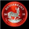 Image 1 : South Africa Krugerrand 2021, Space Red Finish