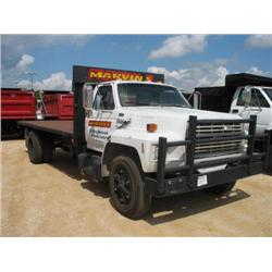 1991 FORD F700 S/A FLAT DUMP