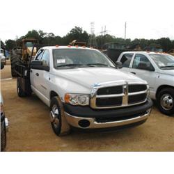 2005 DODGE RAM 3500 S/A FLATBED