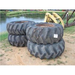 (1) LOT 4 SKIDDER TIRES & WHEELS