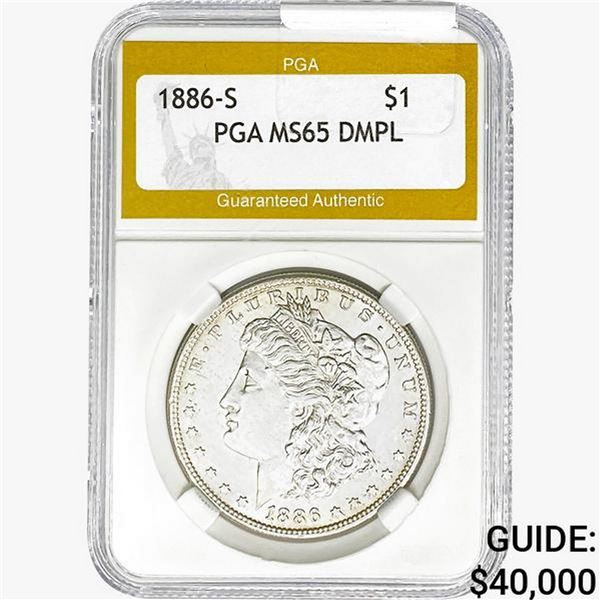 1886-S Morgan Silver Dollar PGA MS65 DMPL