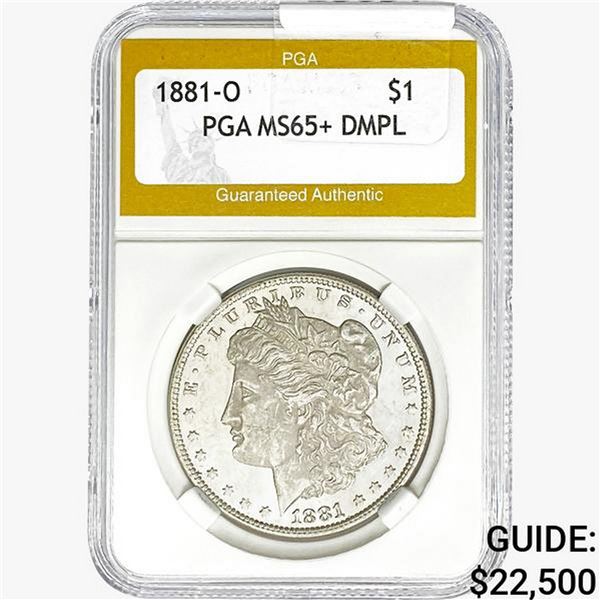 1881-O Morgan Silver Dollar PGA MS65+ DMPL