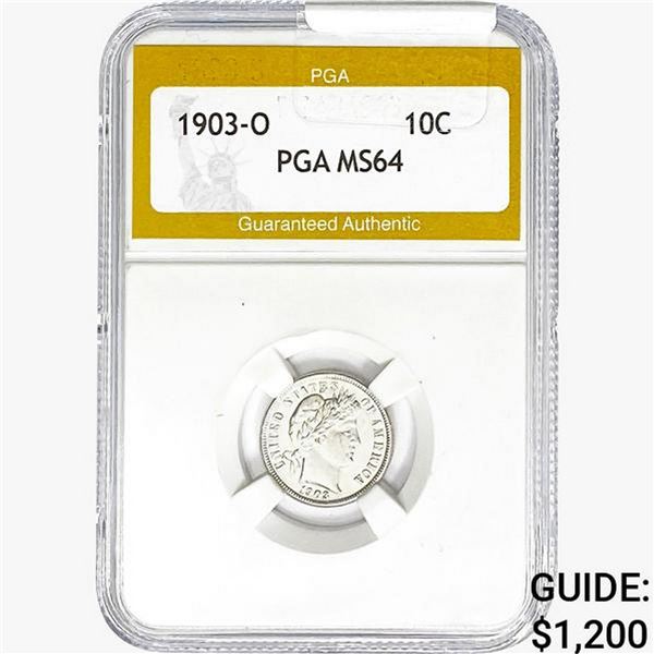1903-O Barber Dime PGA MS64