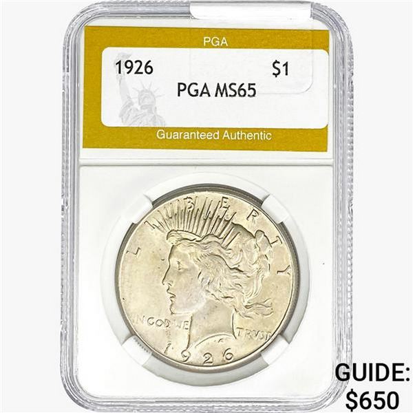 1926 Silver Peace Dollar PGA MS65