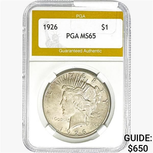 1926 Silver Peace Dollar PGA MS65