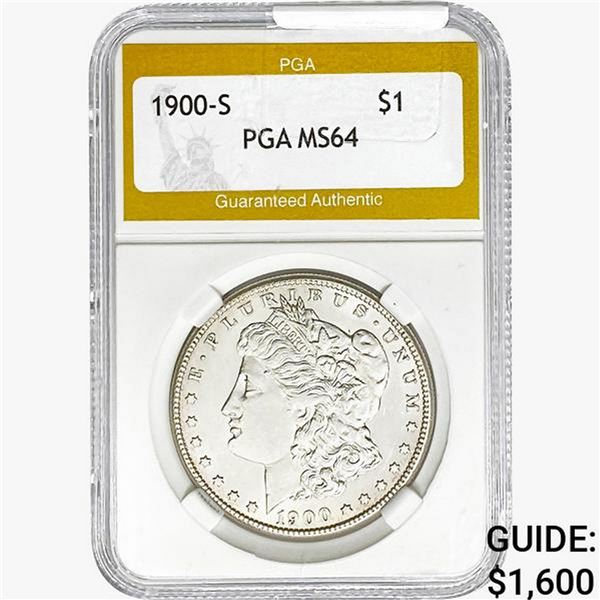 1900-S Morgan Silver Dollar PGA MS64