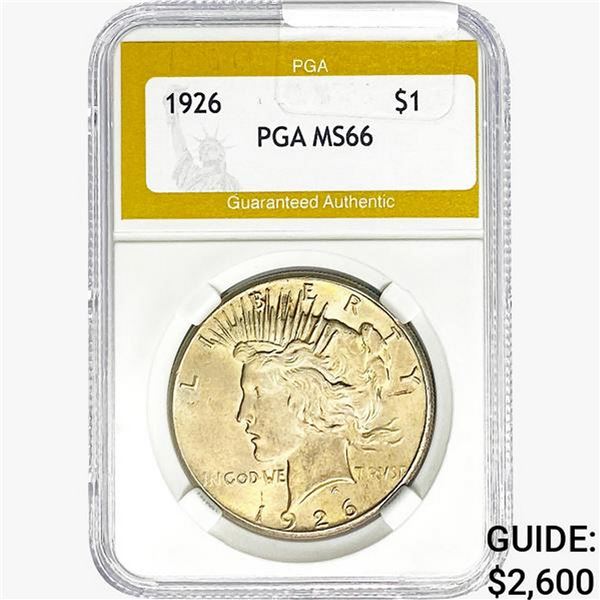 1926 Silver Peace Dollar PGA MS66