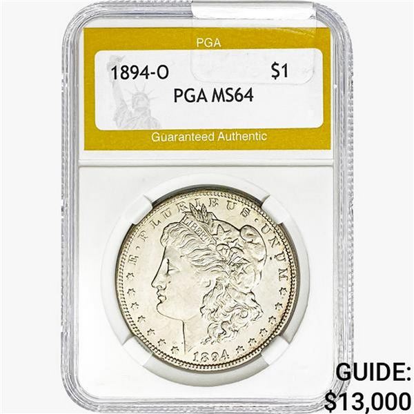 1894-O Morgan Silver Dollar PGA MS64