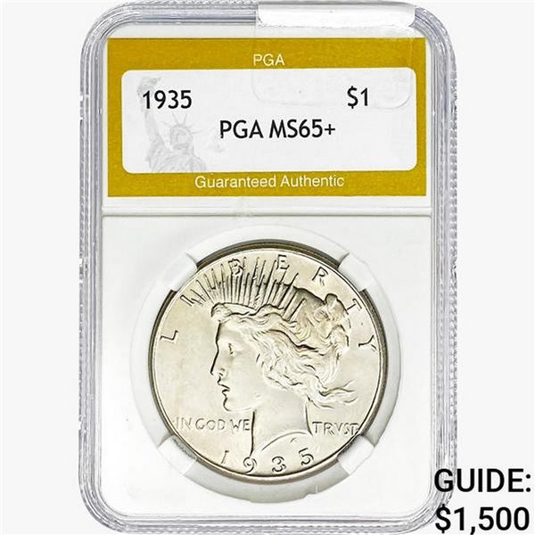 1935 Silver Peace Dollar PGA MS65+