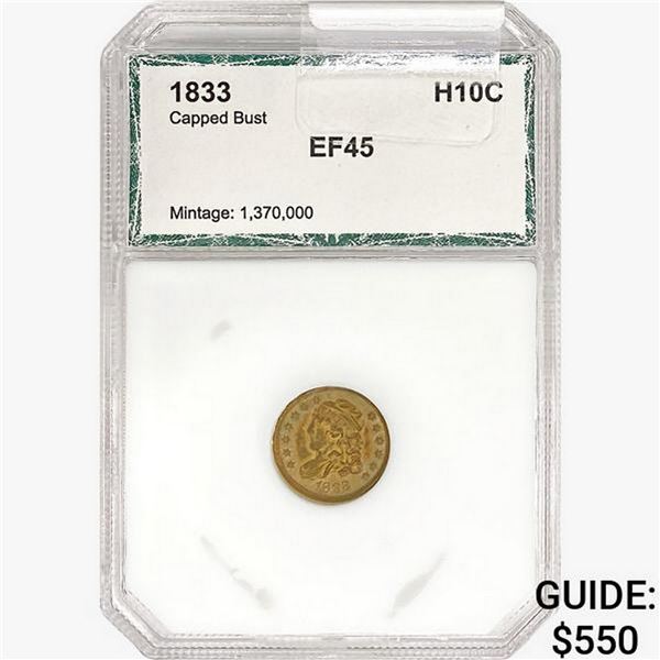 1933 Capped Bust Half Dime PCI EF45
